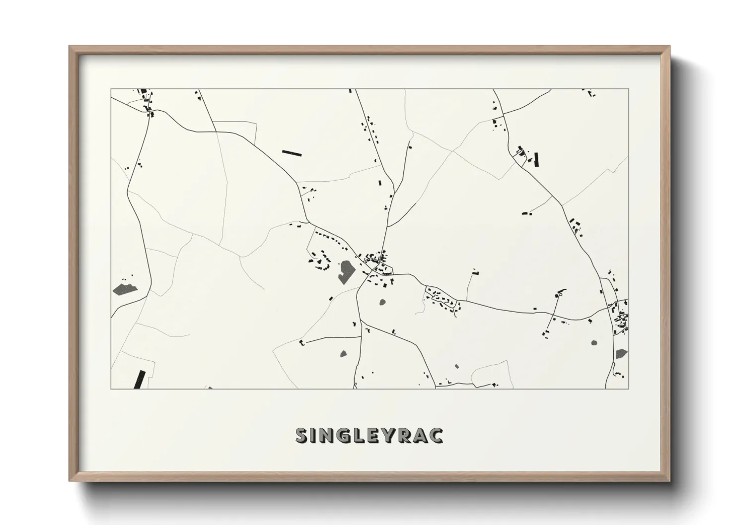 Une affiche de carte sur Singleyrac