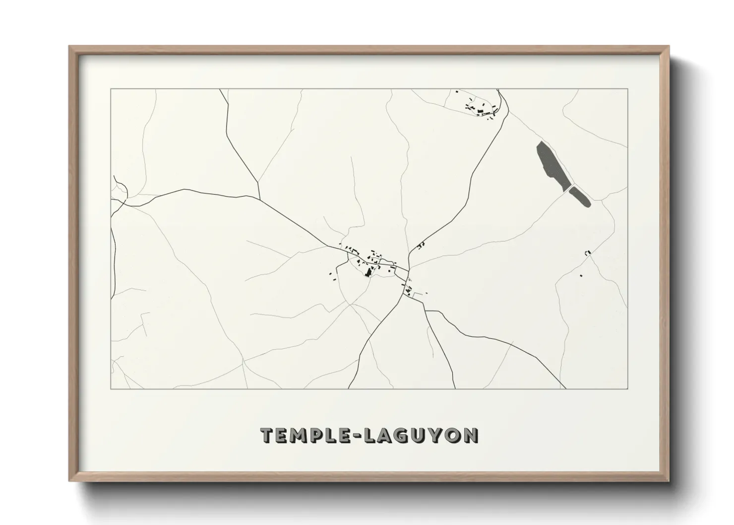 Une affiche de carte sur Temple-Laguyon
