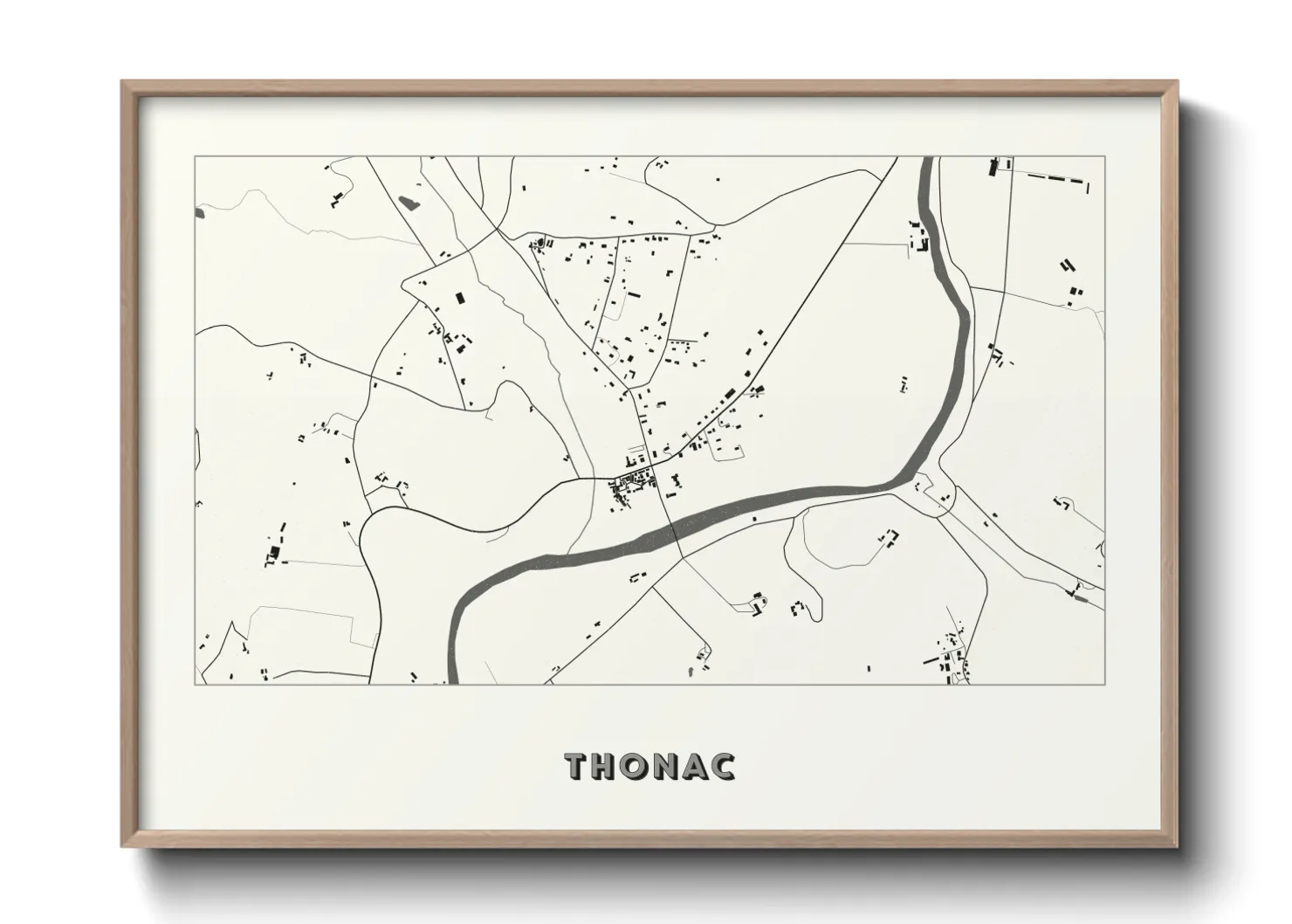 Une affiche de carte sur Thonac