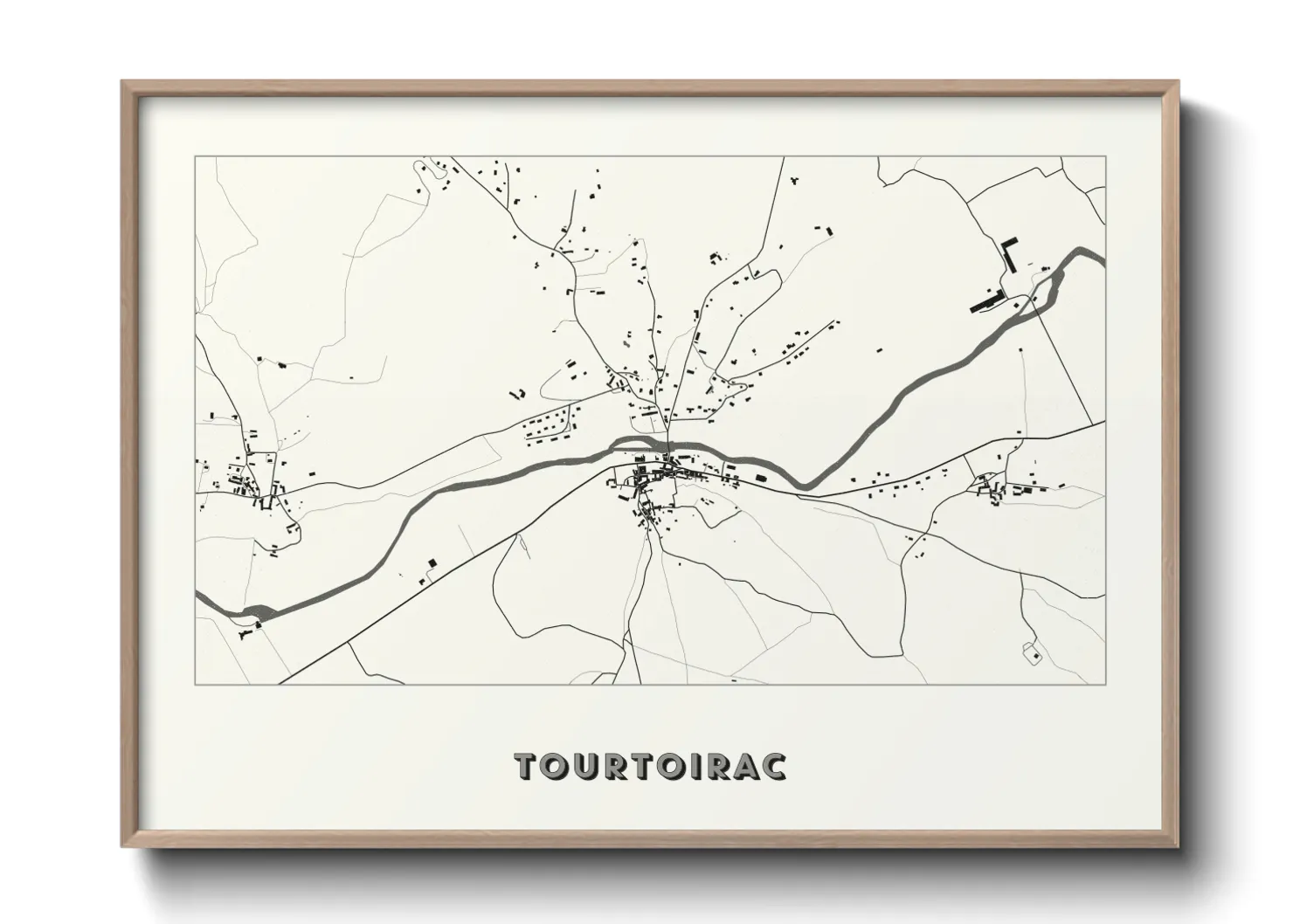 Une affiche de carte sur Tourtoirac