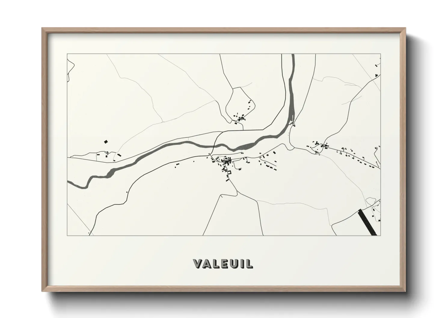 Une affiche de carte sur Valeuil
