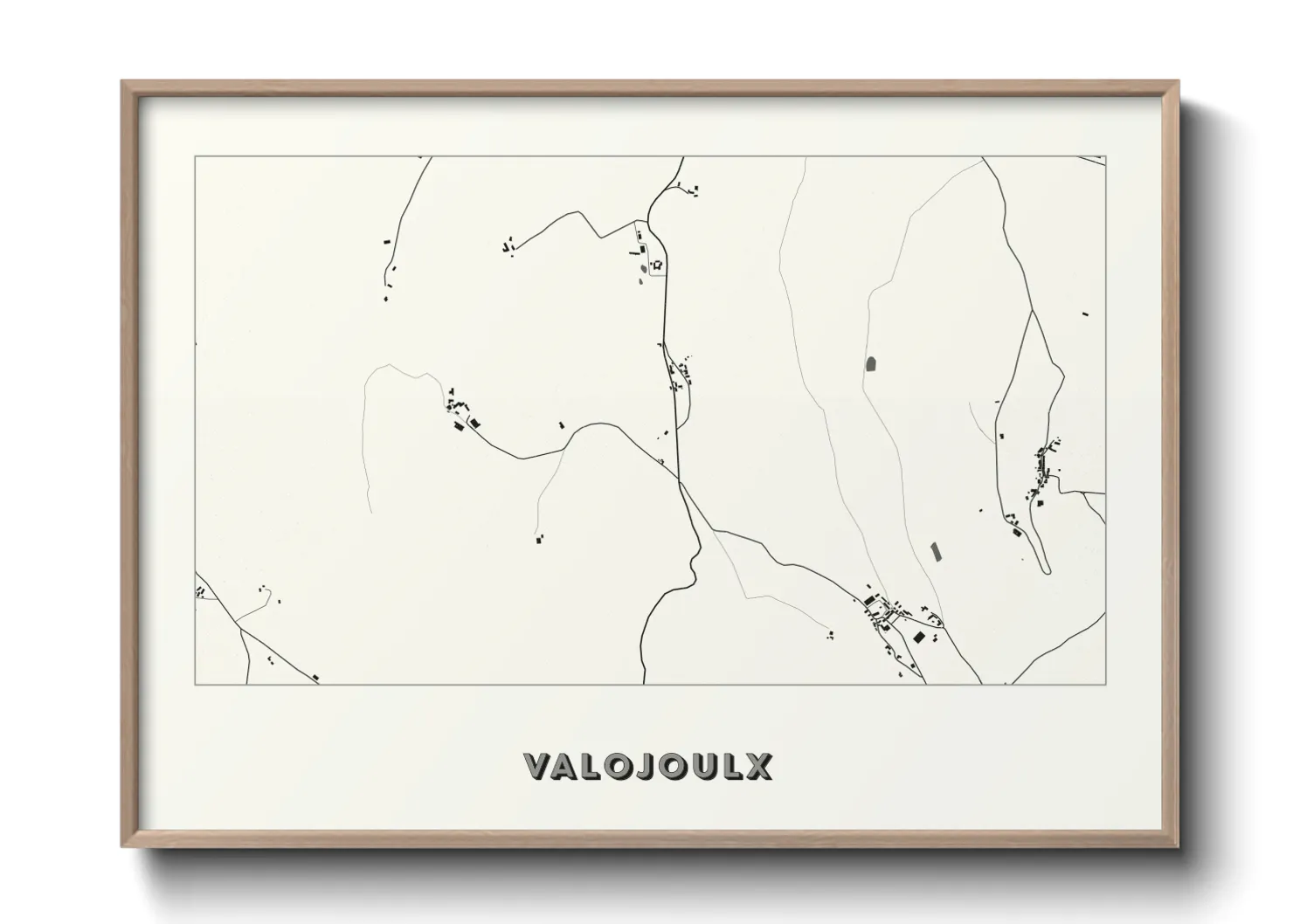 Une affiche de carte sur Valojoulx