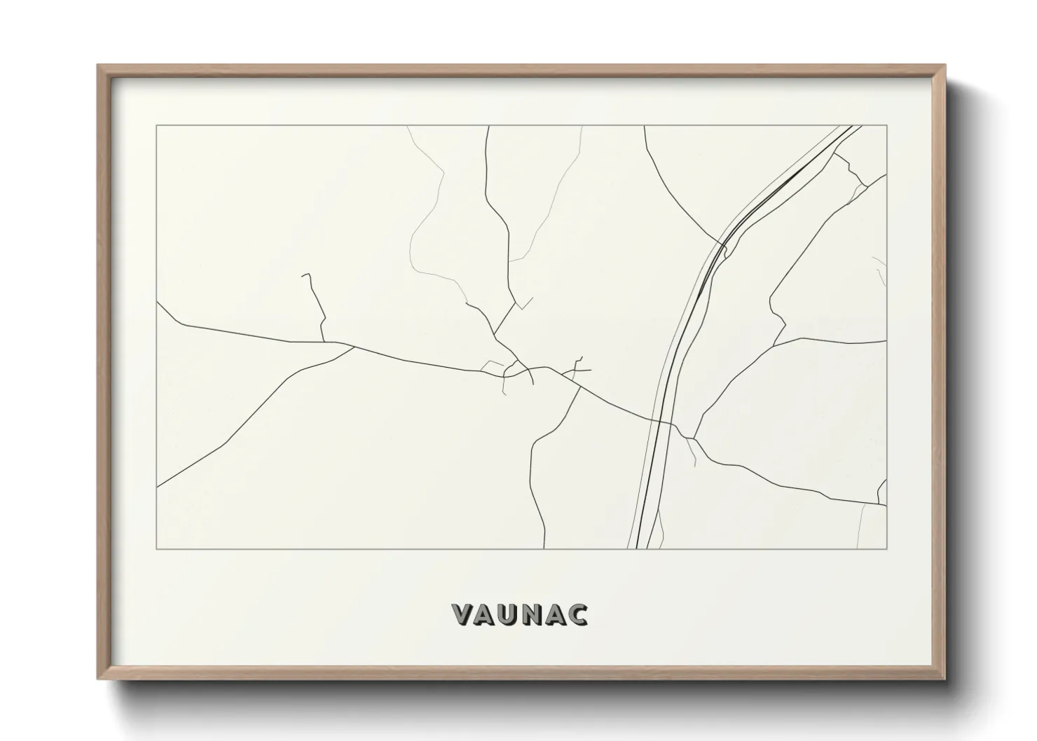 Une affiche de carte sur Vaunac