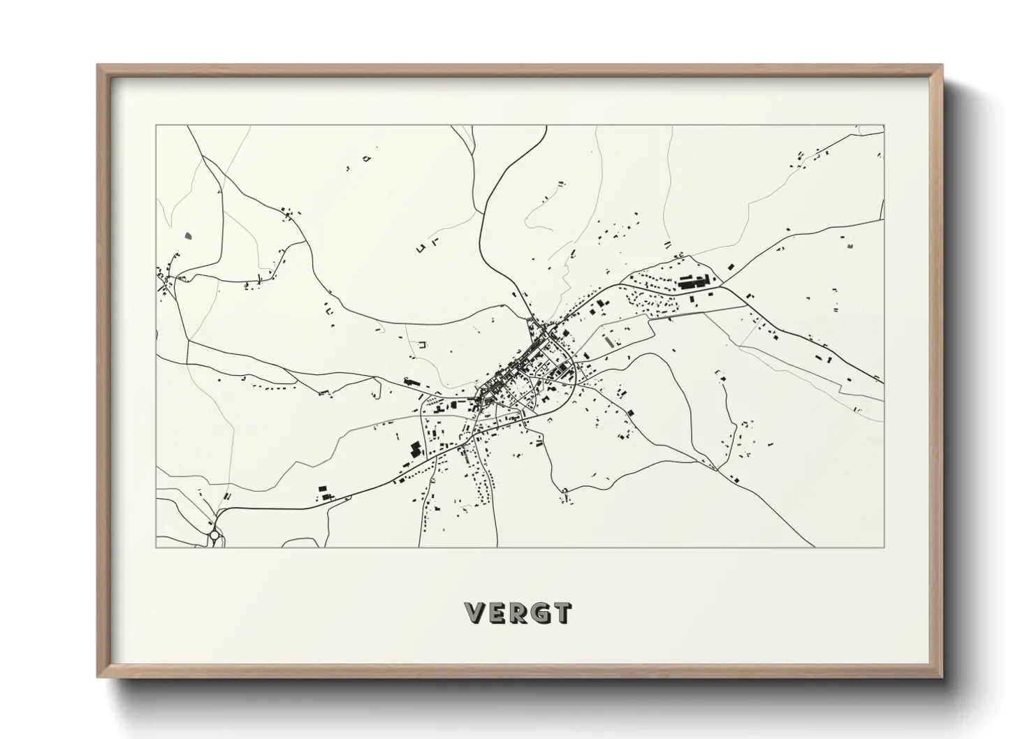 Une affiche de carte sur Vergt