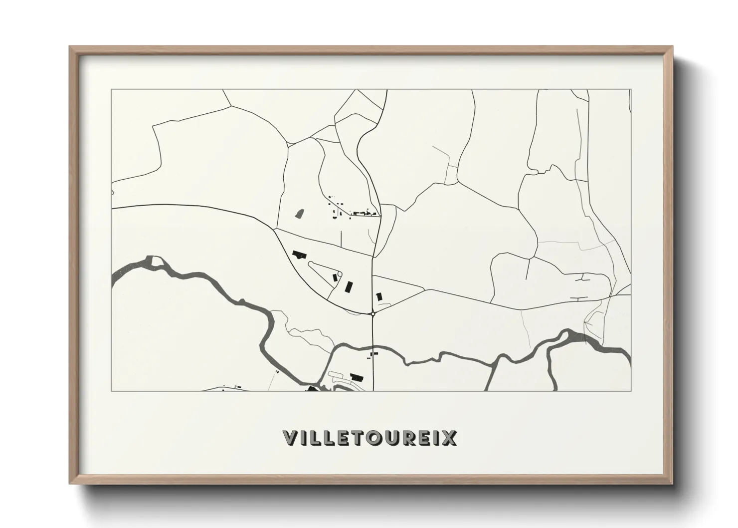 Une affiche de carte sur Villetoureix