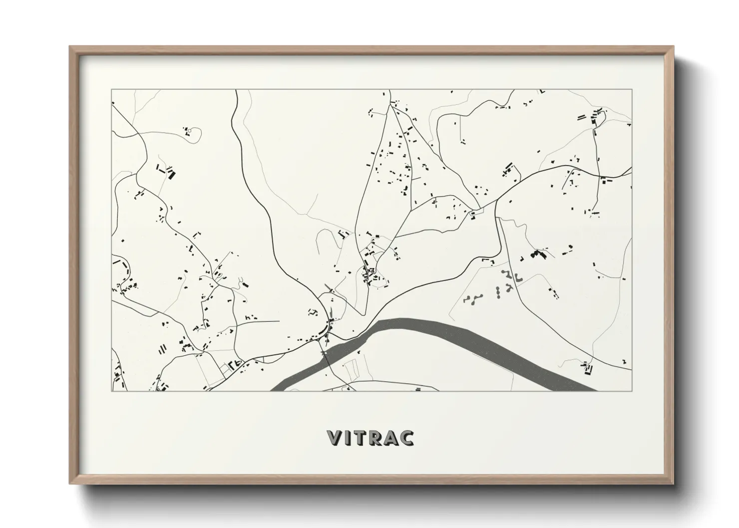 Une affiche de carte sur Vitrac