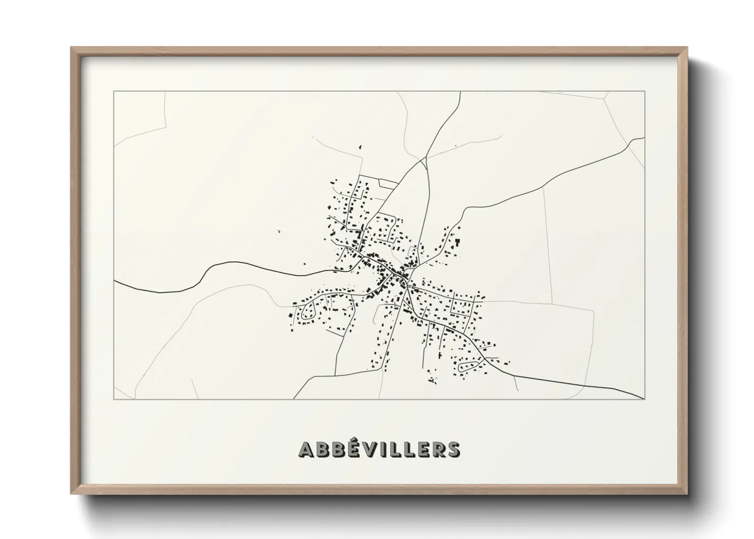 Une affiche de carte sur Abbévillers