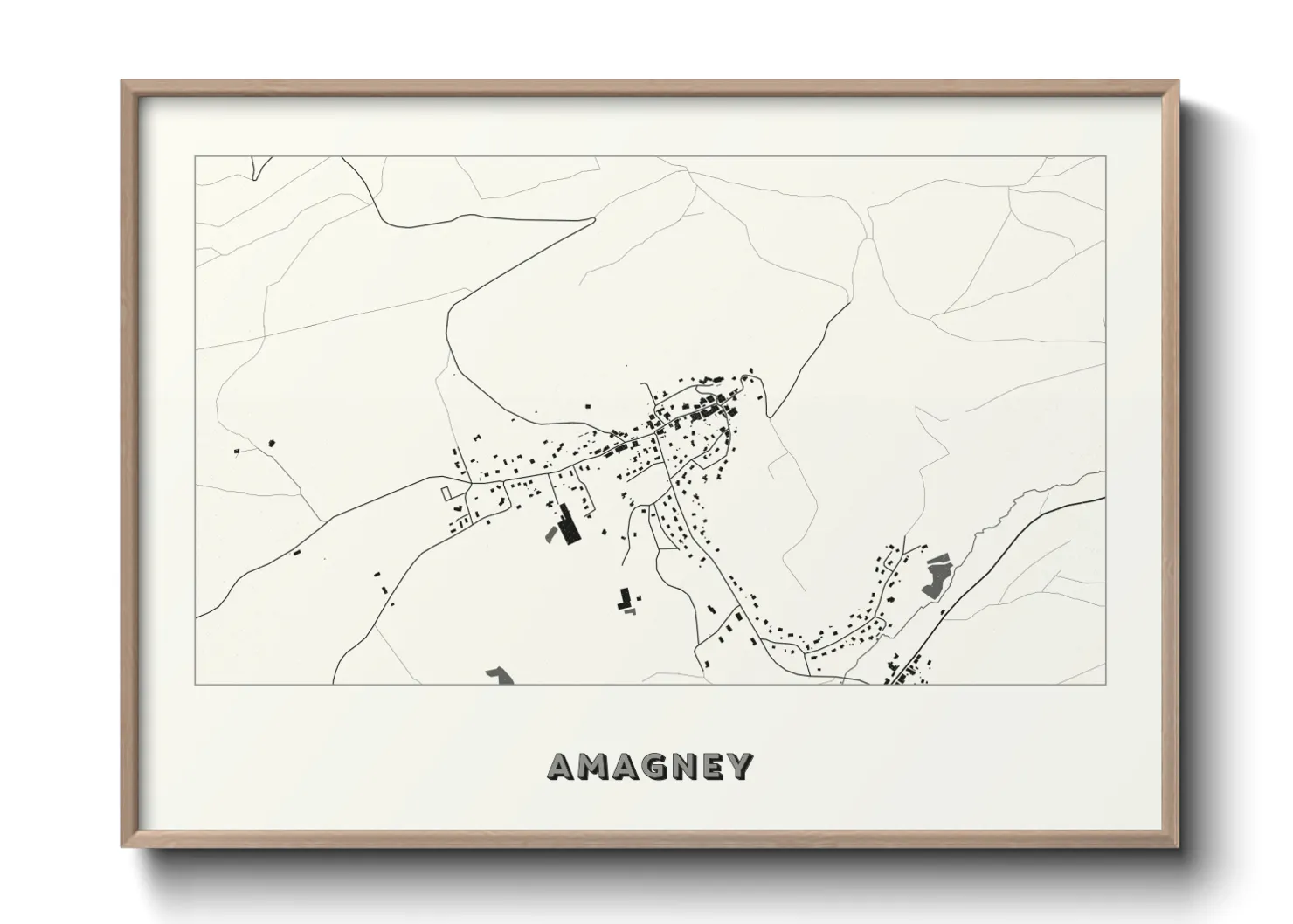 Une affiche de carte sur Amagney