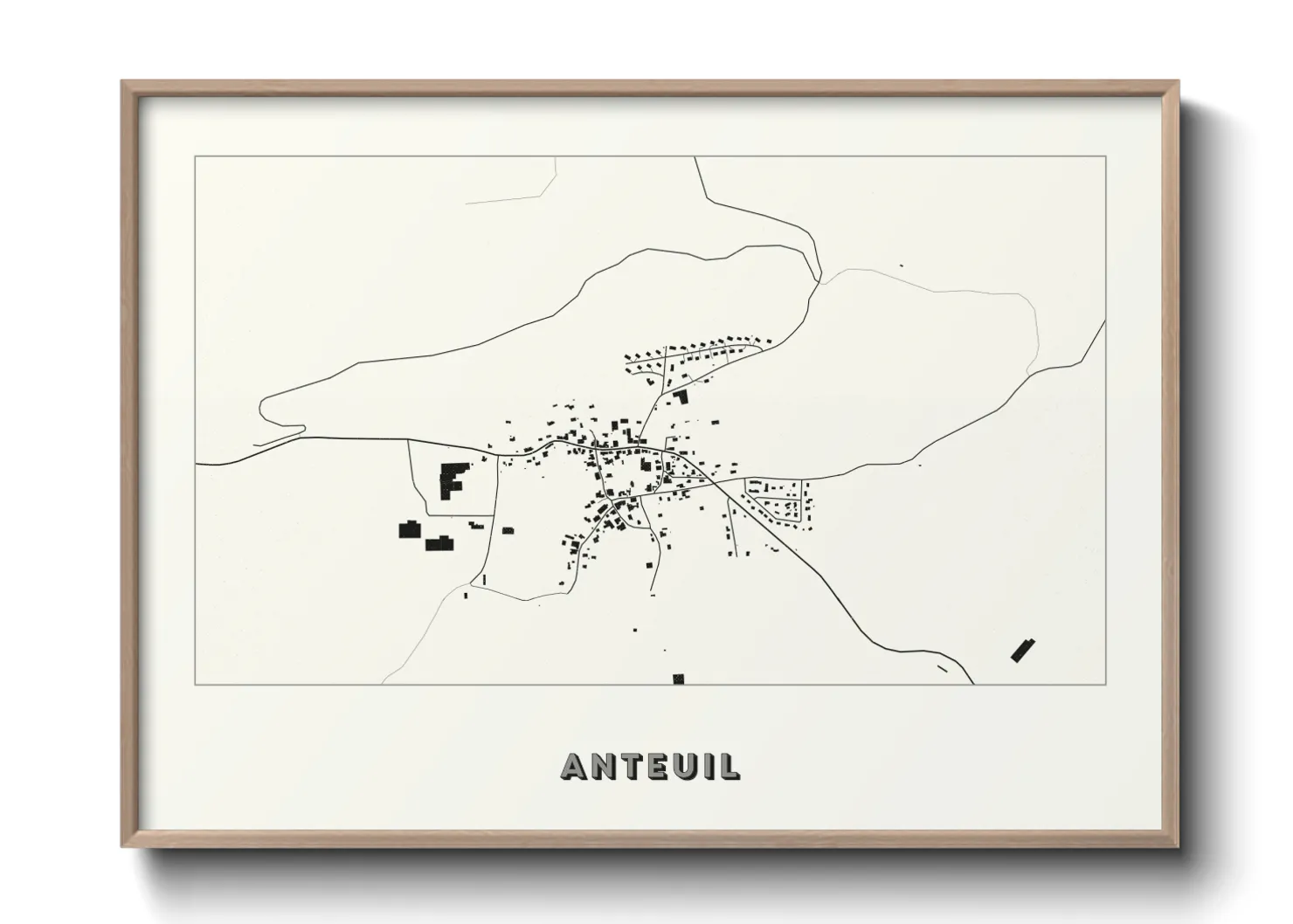 Une affiche de carte sur Anteuil