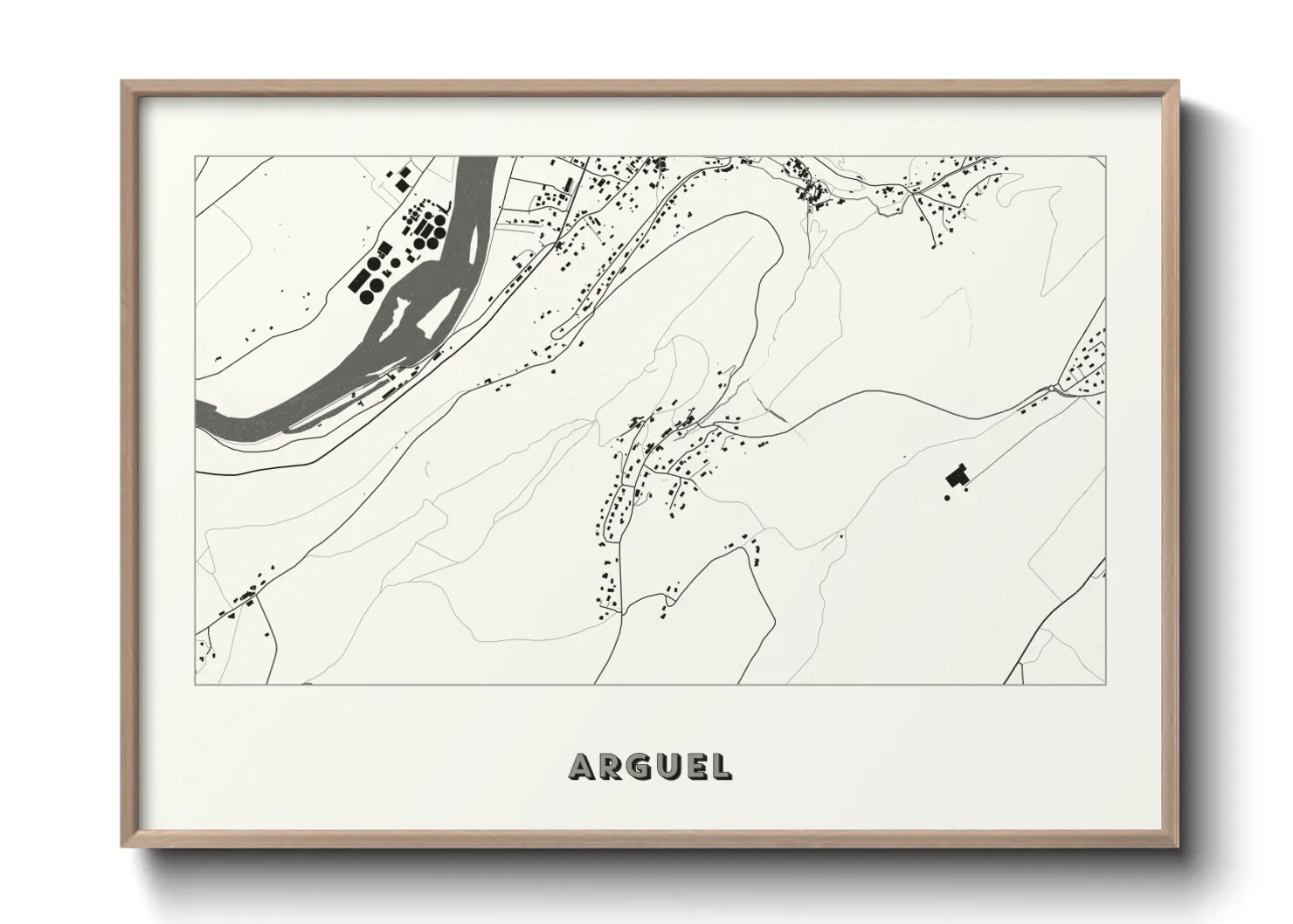 Une affiche de carte sur Arguel