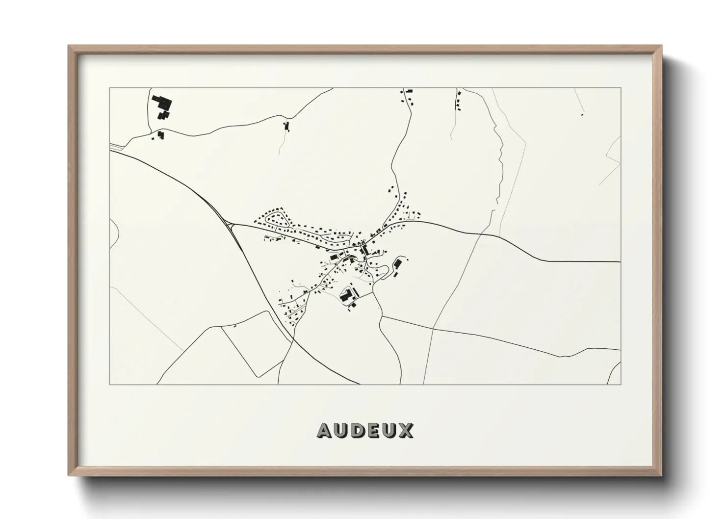 Une affiche de carte sur Audeux