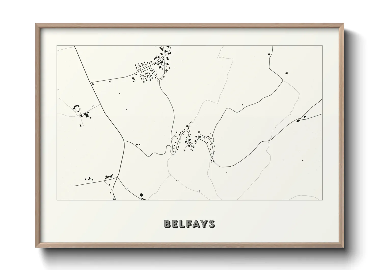 Une affiche de carte sur Belfays