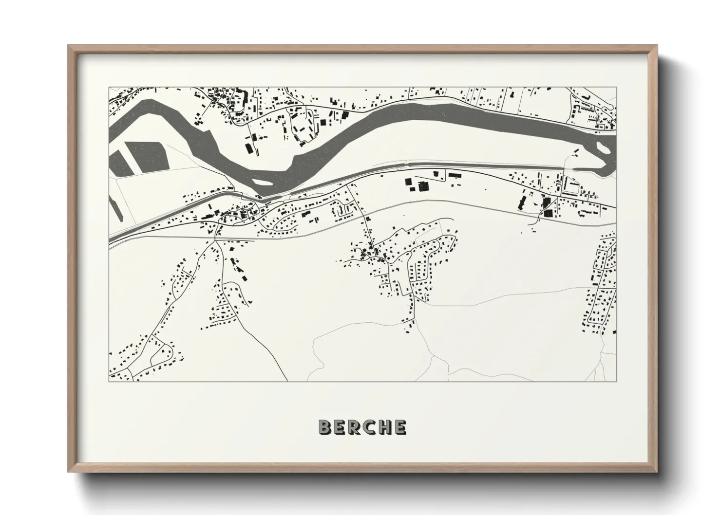 Une affiche de carte sur Berche