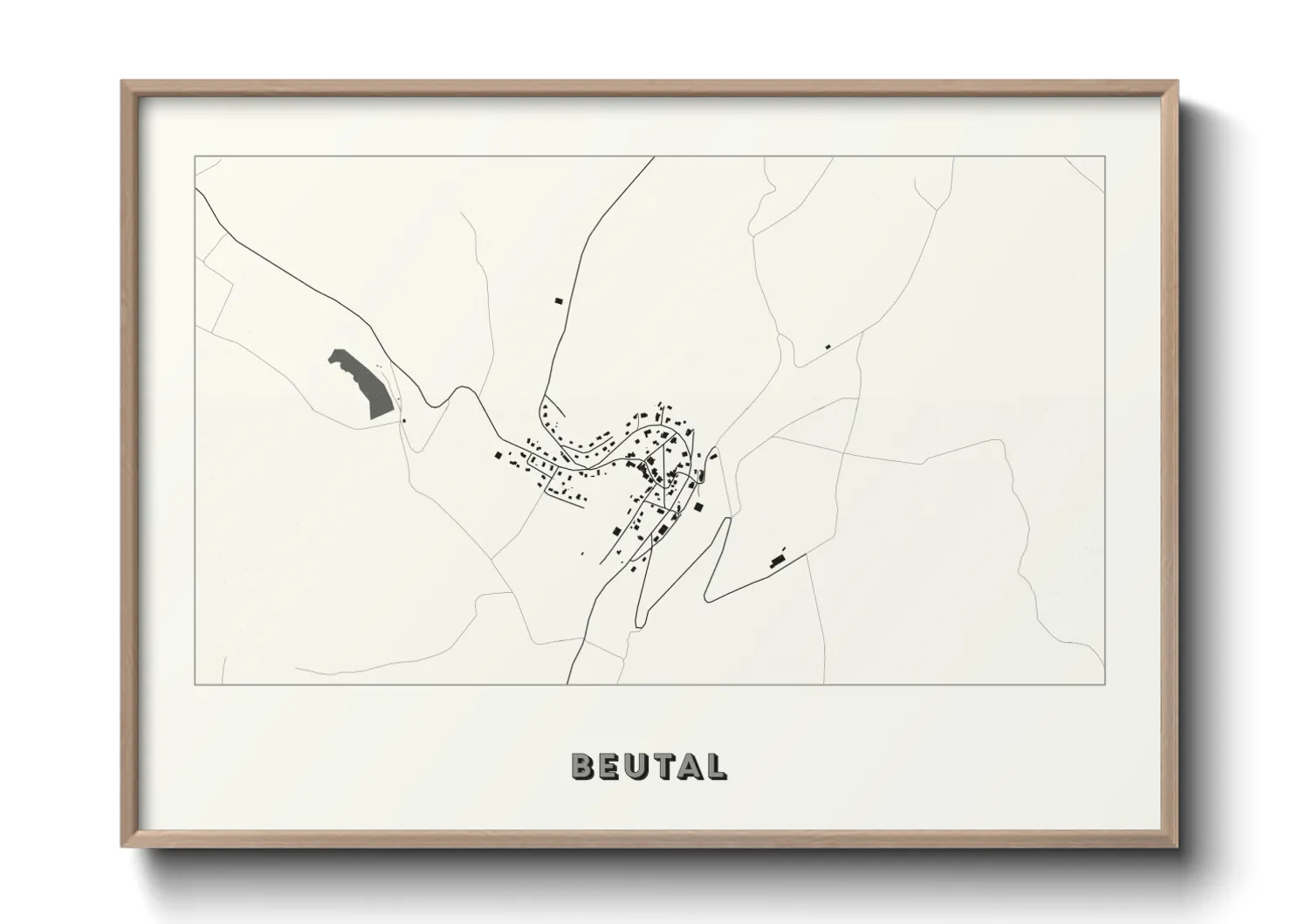 Une affiche de carte sur Beutal