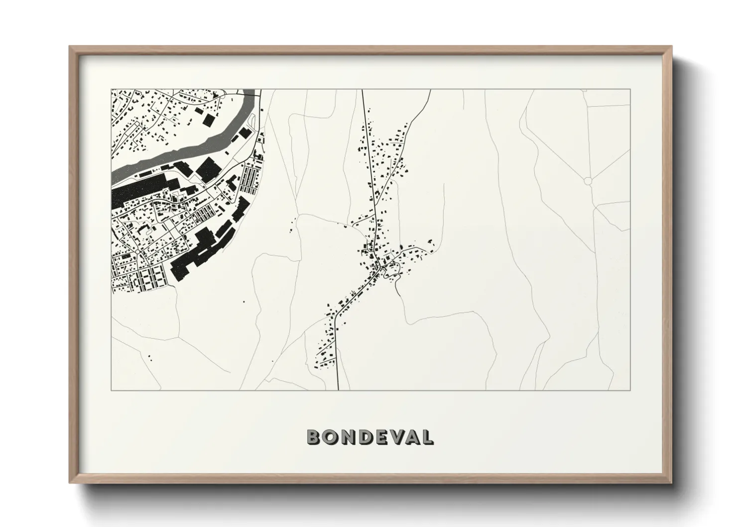 Une affiche de carte sur Bondeval