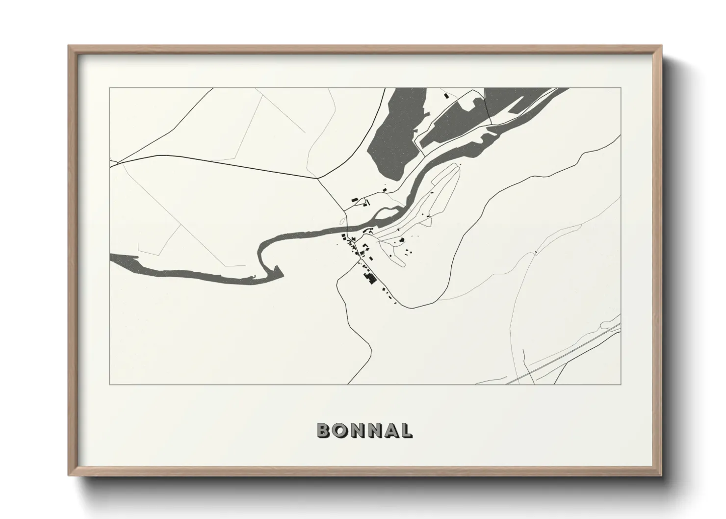 Une affiche de carte sur Bonnal