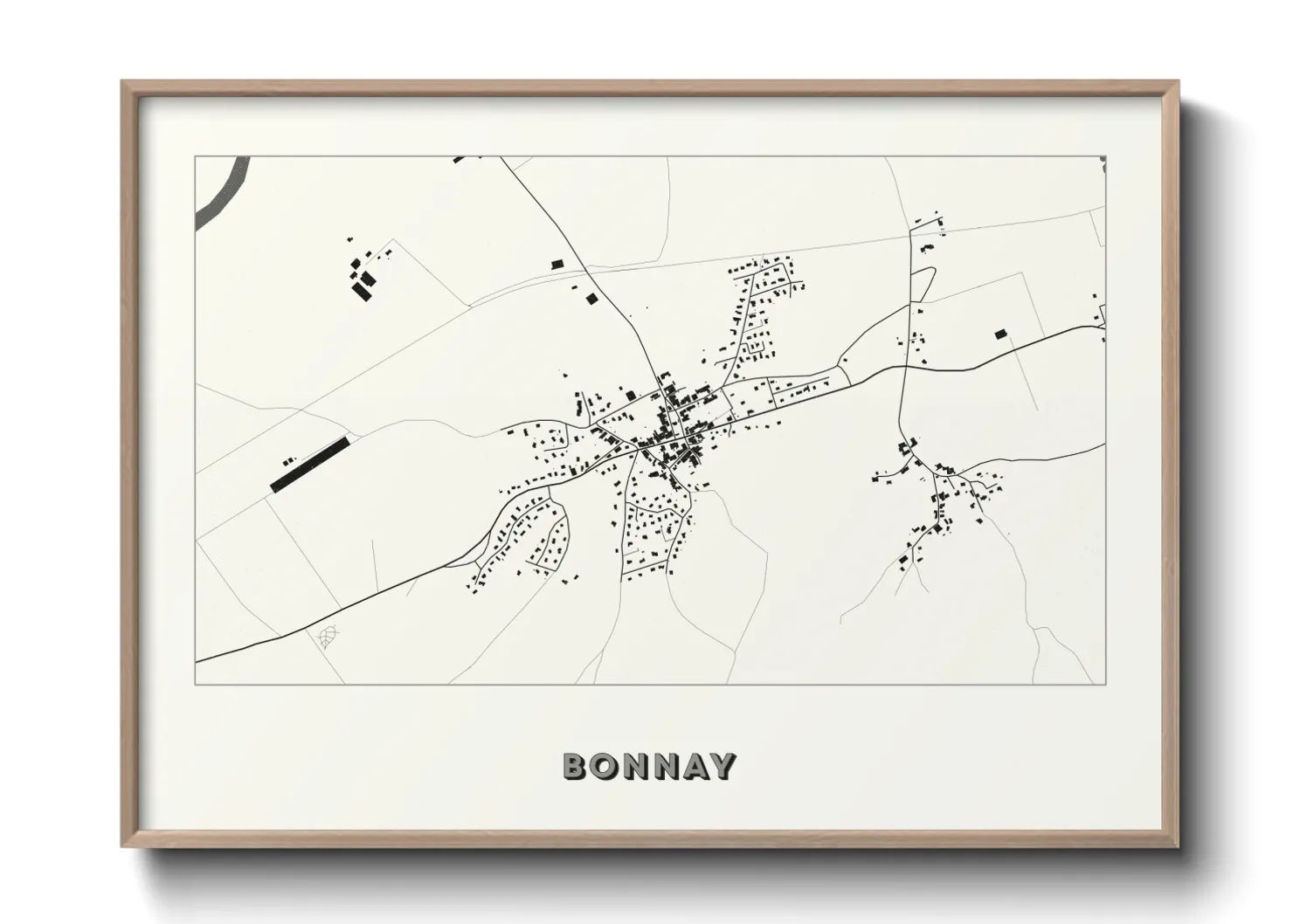 Une affiche de carte sur Bonnay