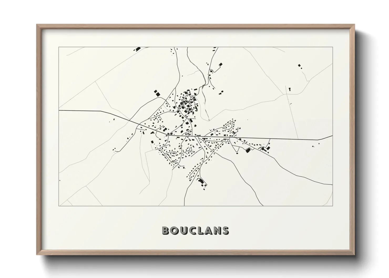 Une affiche de carte sur Bouclans