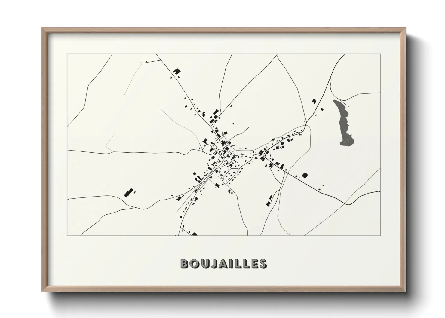 Une affiche de carte sur Boujailles