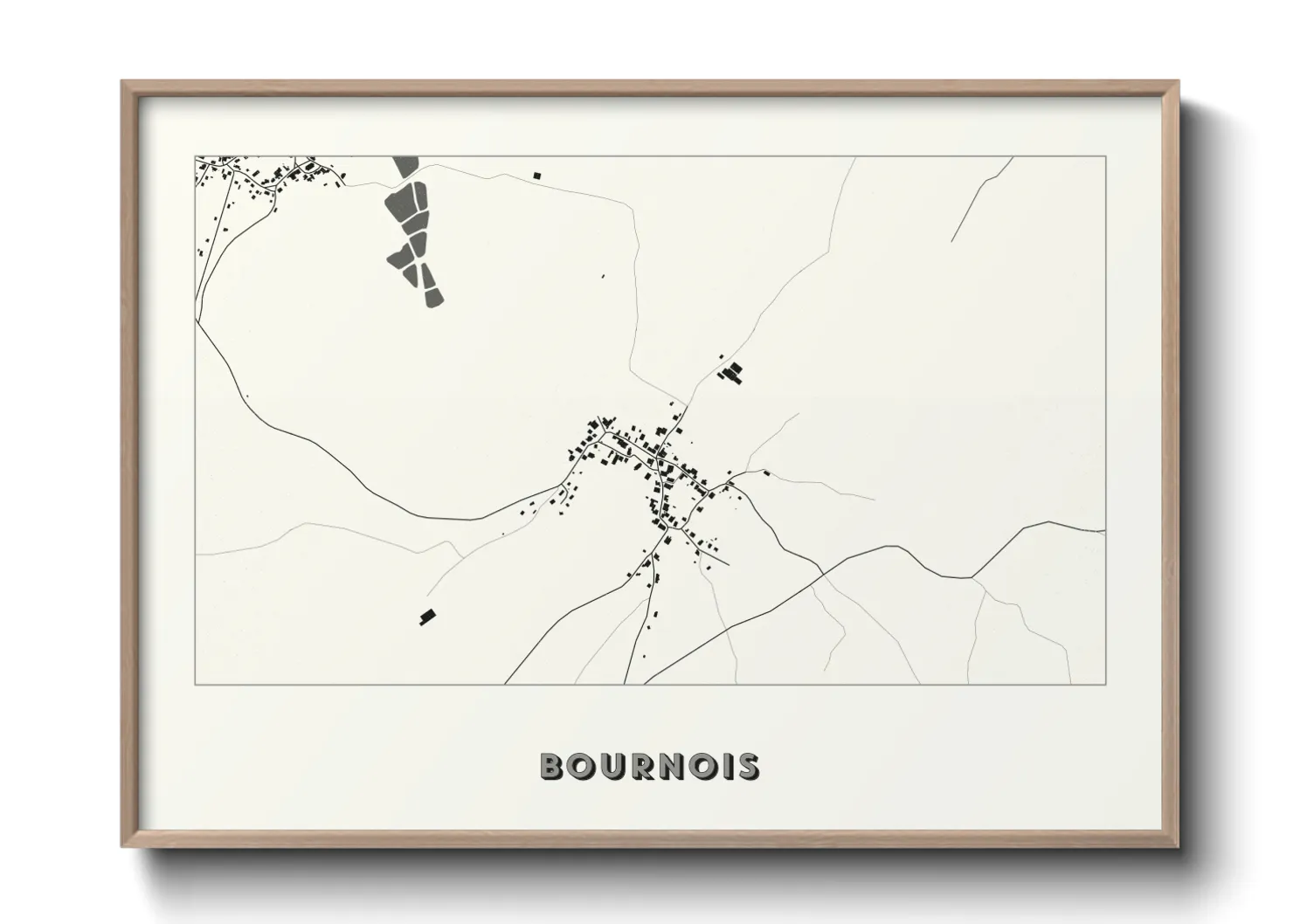 Une affiche de carte sur Bournois