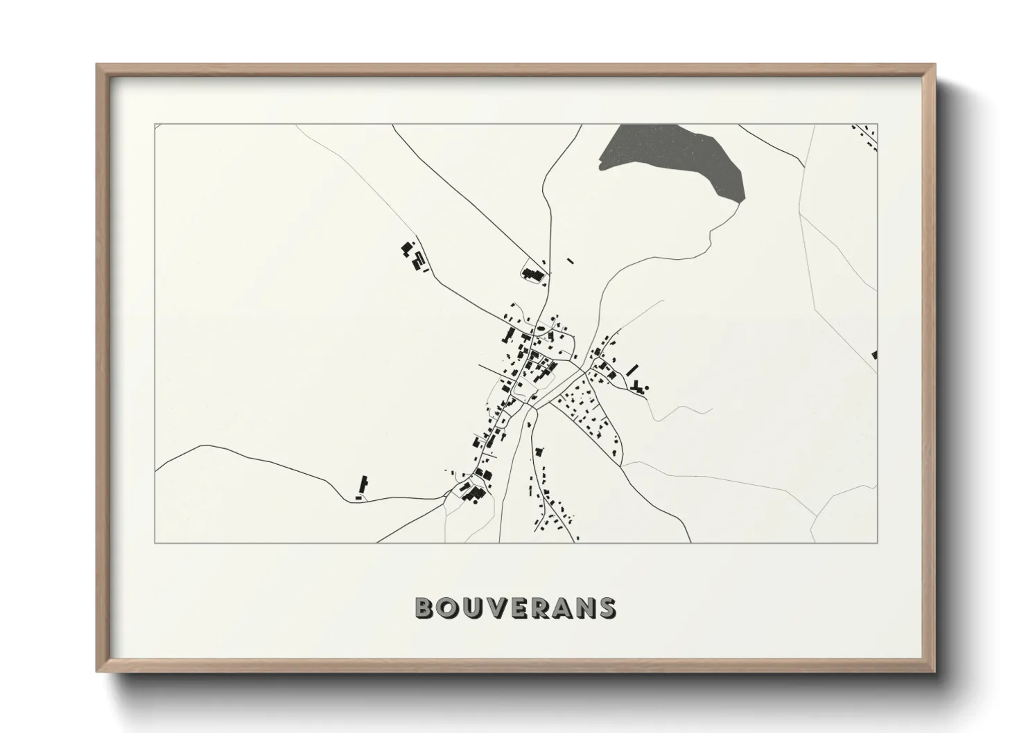Une affiche de carte sur Bouverans