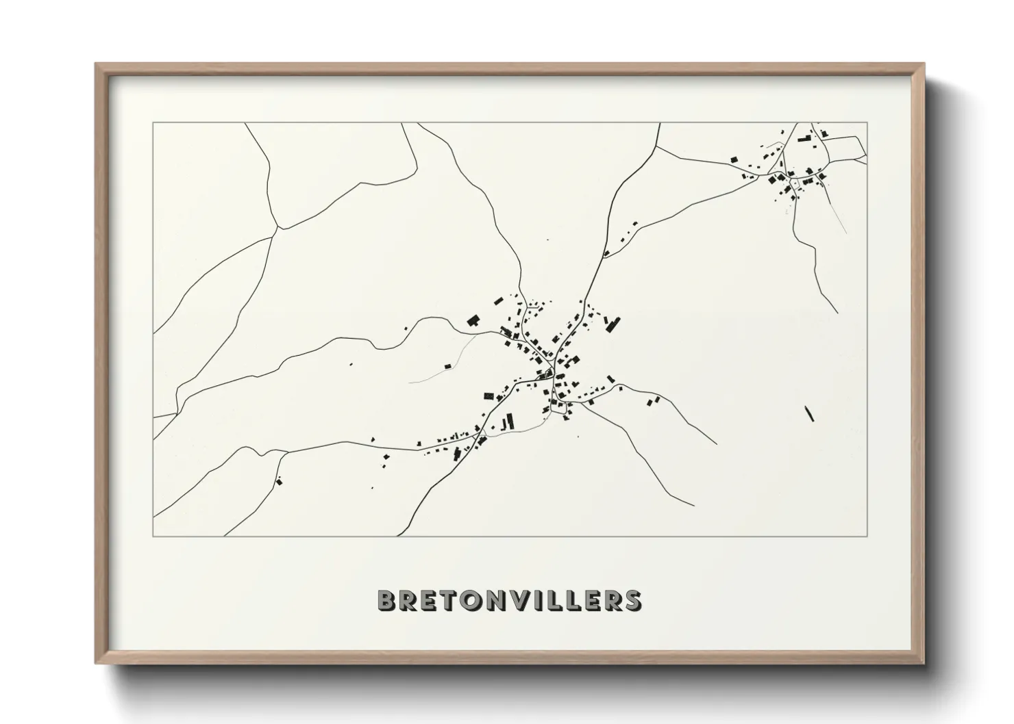 Une affiche de carte sur Bretonvillers