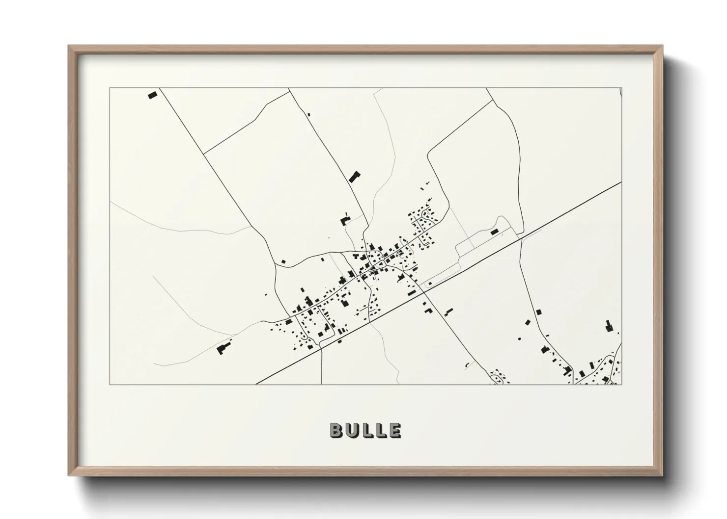 Une affiche de carte sur Bulle