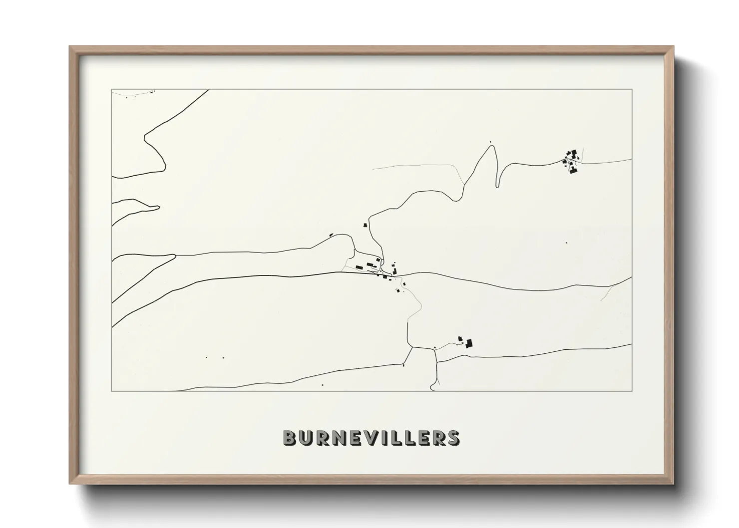 Une affiche de carte sur Burnevillers