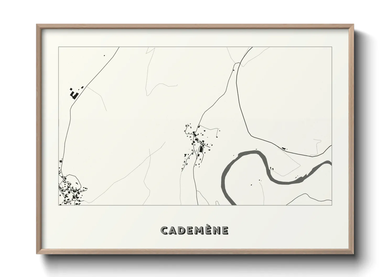 Une affiche de carte sur Cademène