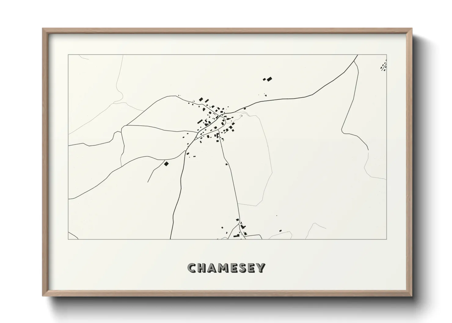 Une affiche de carte sur Chamesey