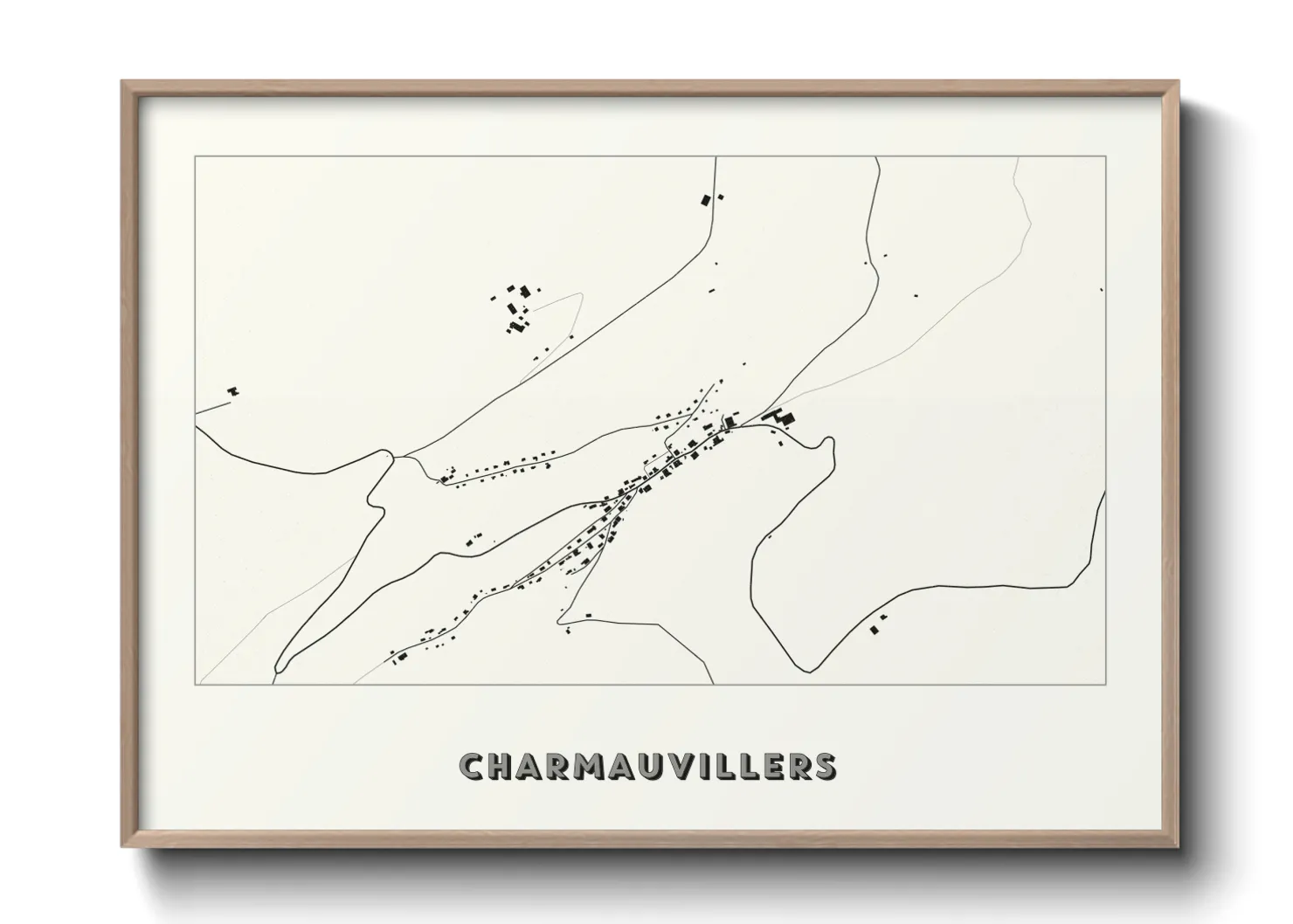 Une affiche de carte sur Charmauvillers