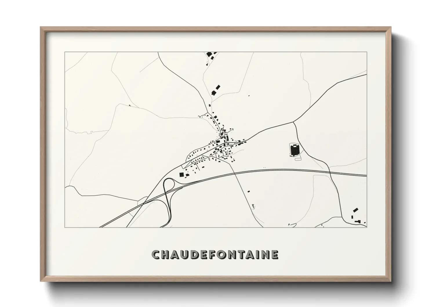 Une affiche de carte sur Chaudefontaine