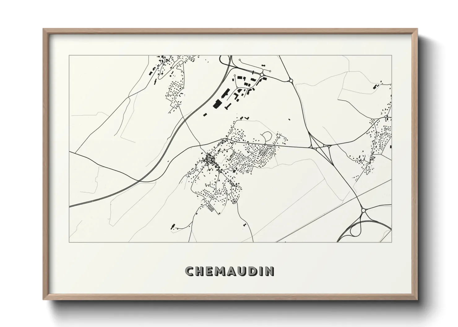 Une affiche de carte sur Chemaudin