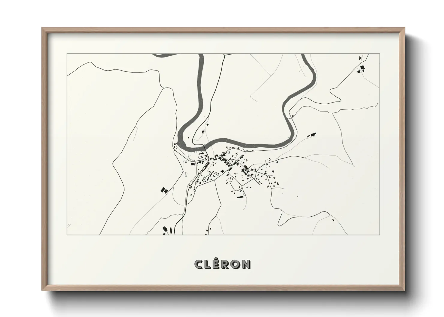 Une affiche de carte sur Cléron