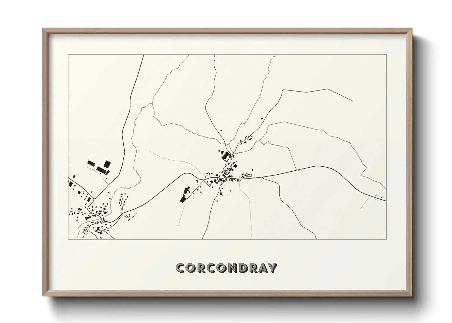 Une affiche de carte sur Corcondray