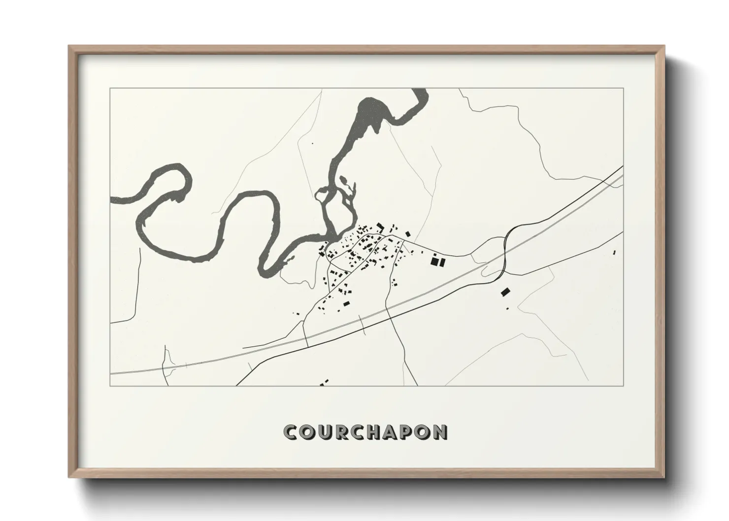 Une affiche de carte sur Courchapon