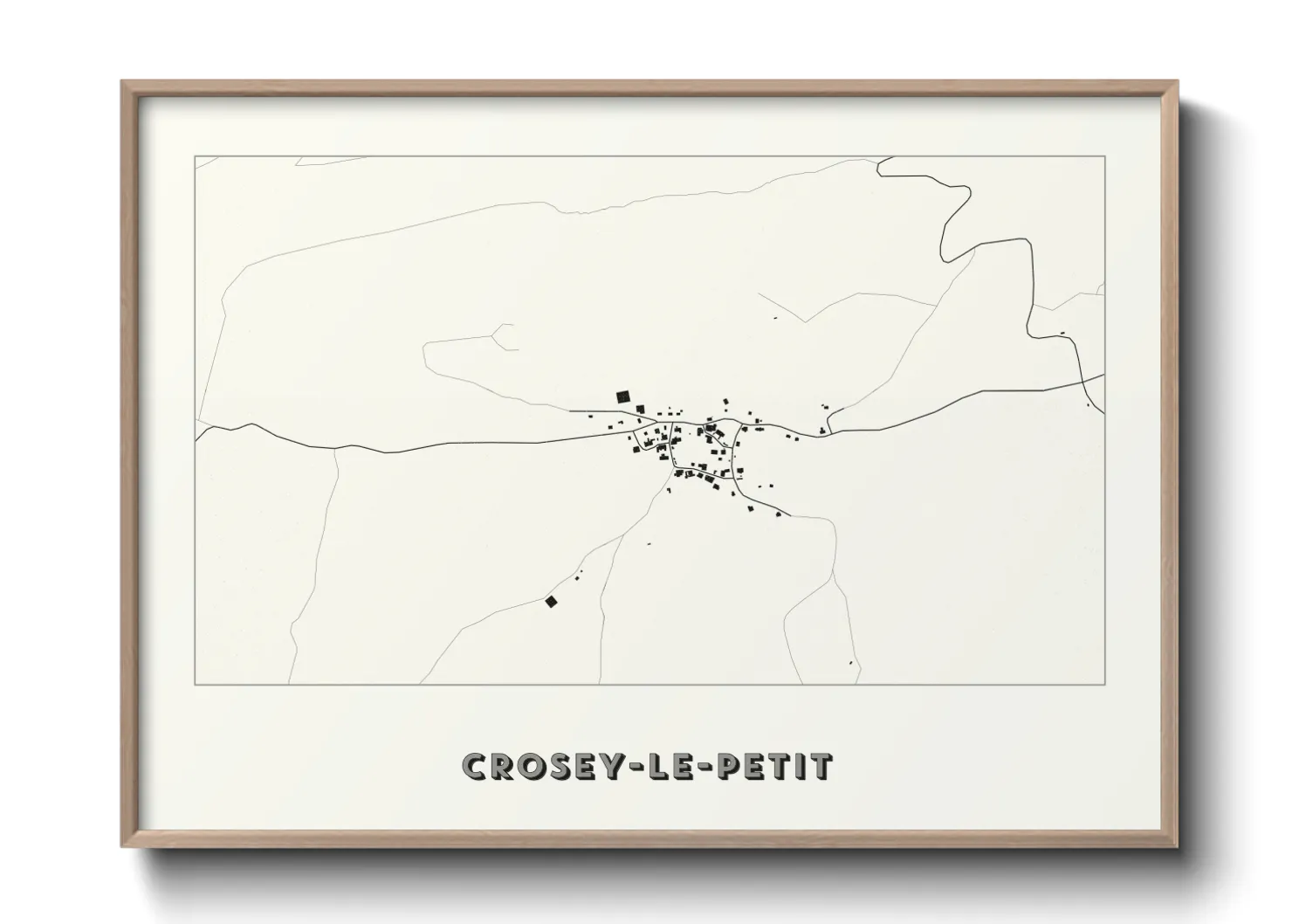 Une affiche de carte sur Crosey-le-Petit
