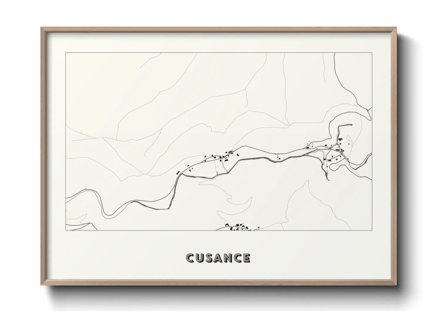 Une affiche de carte sur Cusance