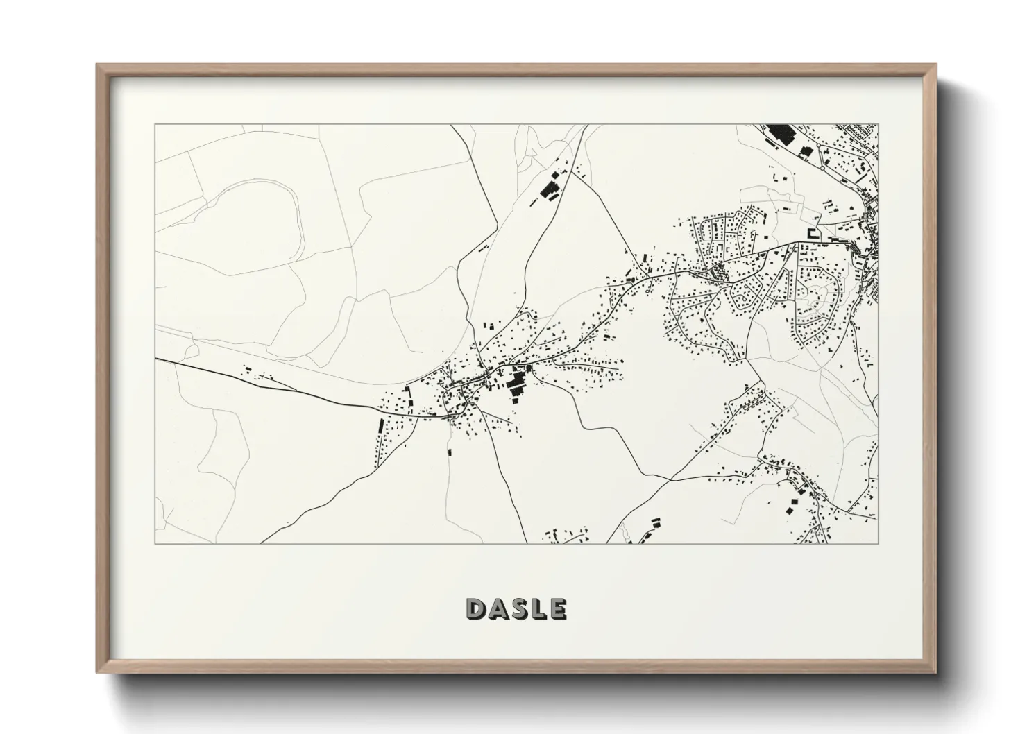 Une affiche de carte sur Dasle