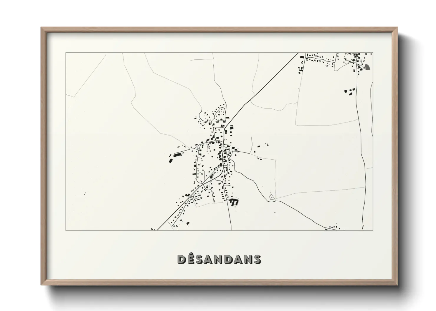 Une affiche de carte sur Désandans