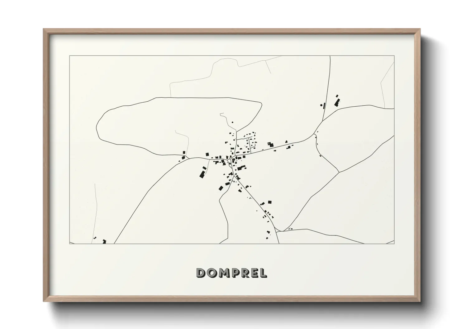 Une affiche de carte sur Domprel