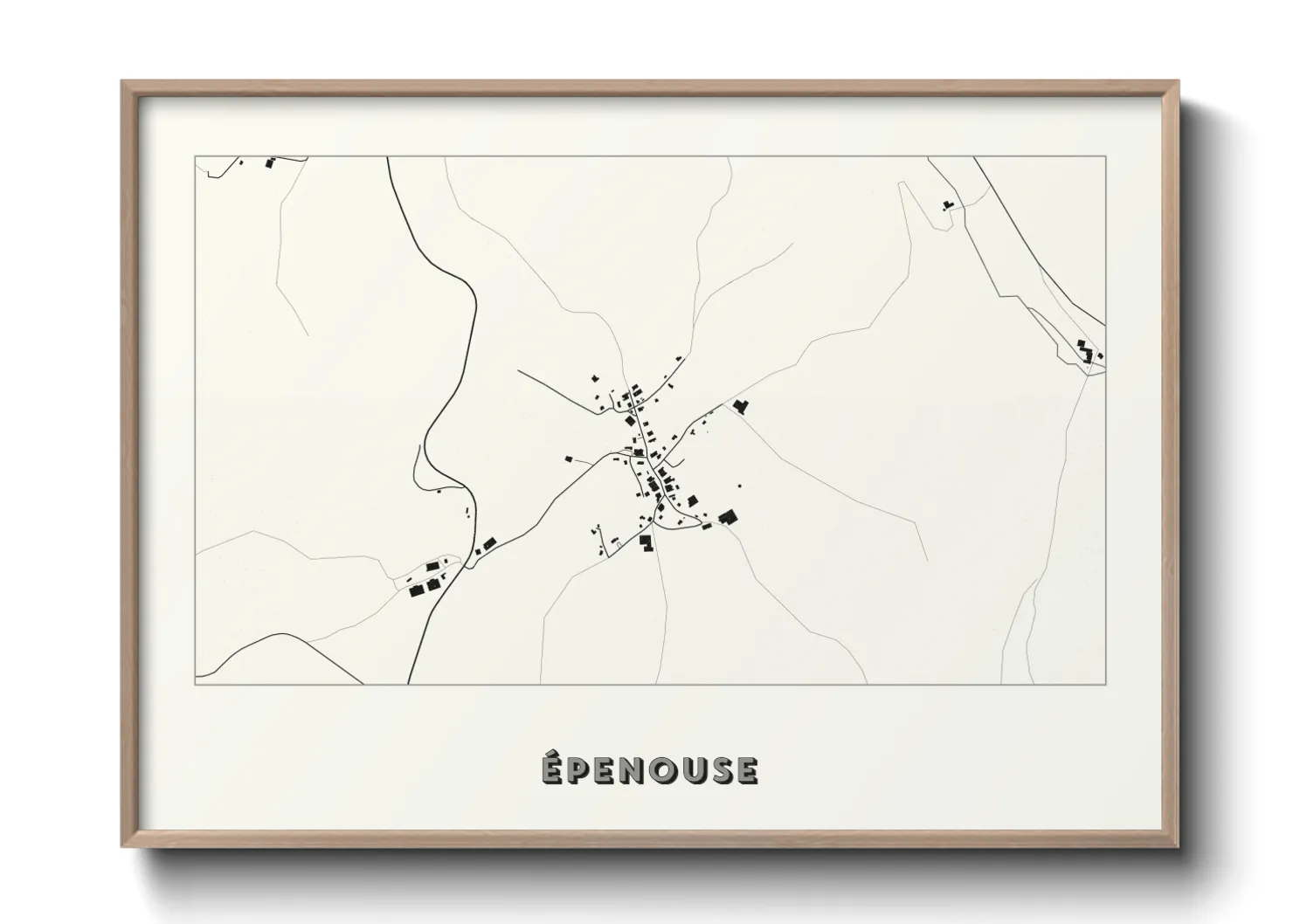 Une affiche de carte sur Épenouse