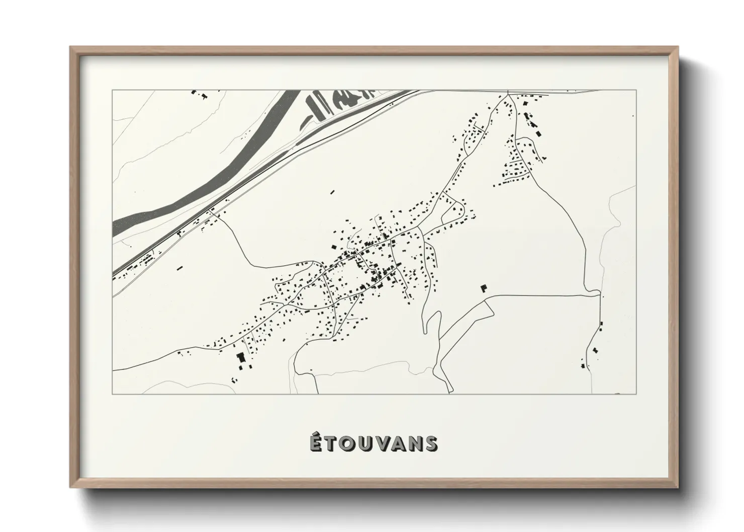 Une affiche de carte sur Étouvans