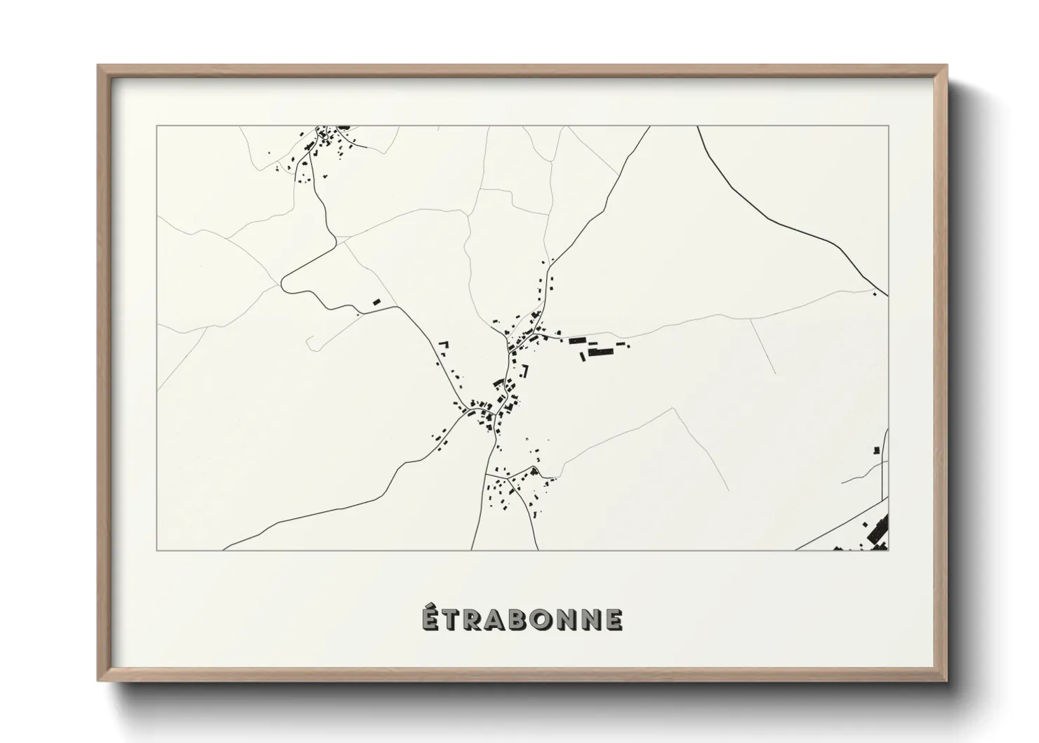 Une affiche de carte sur Étrabonne