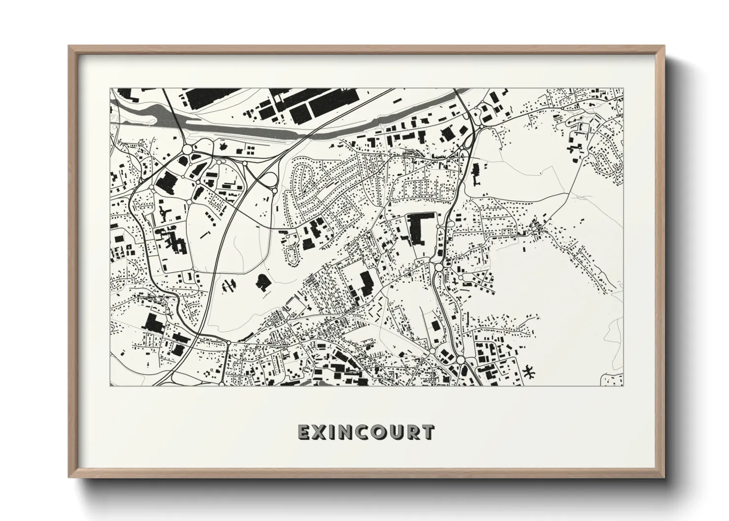 Une affiche de carte sur Exincourt