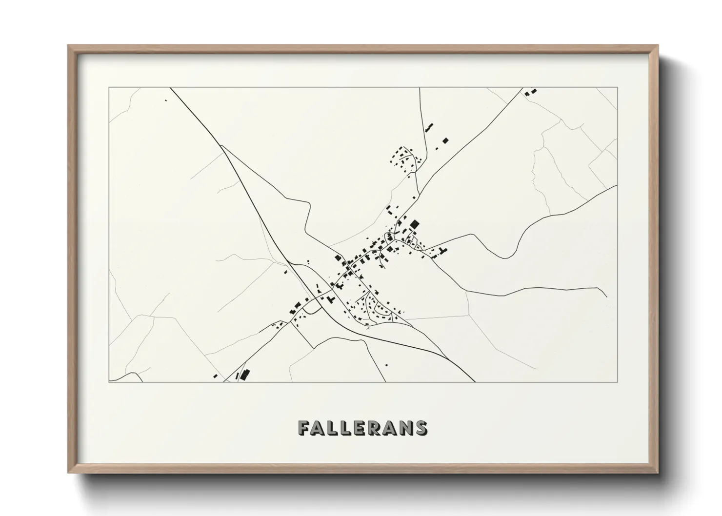 Une affiche de carte sur Fallerans
