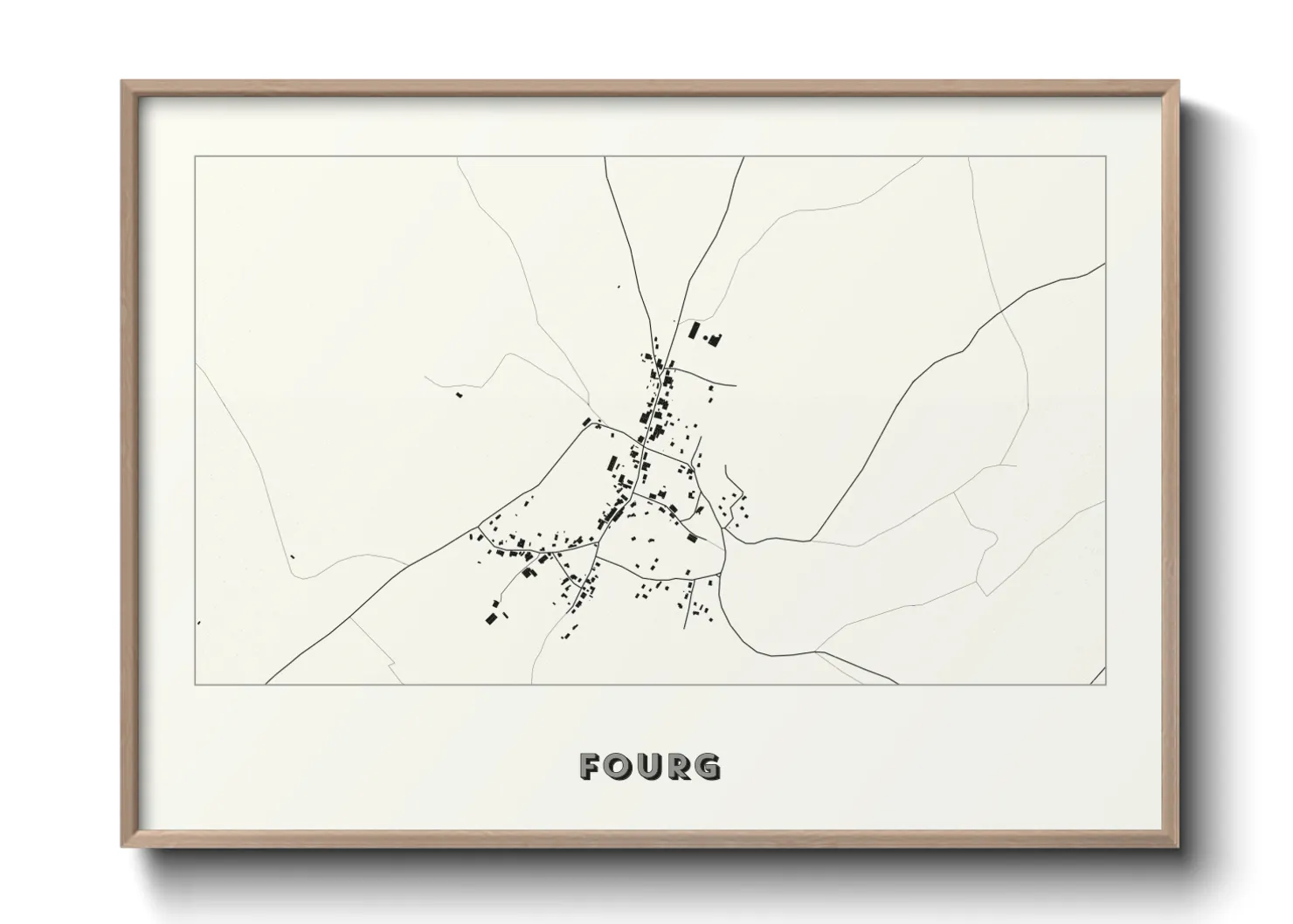 Une affiche de carte sur Fourg