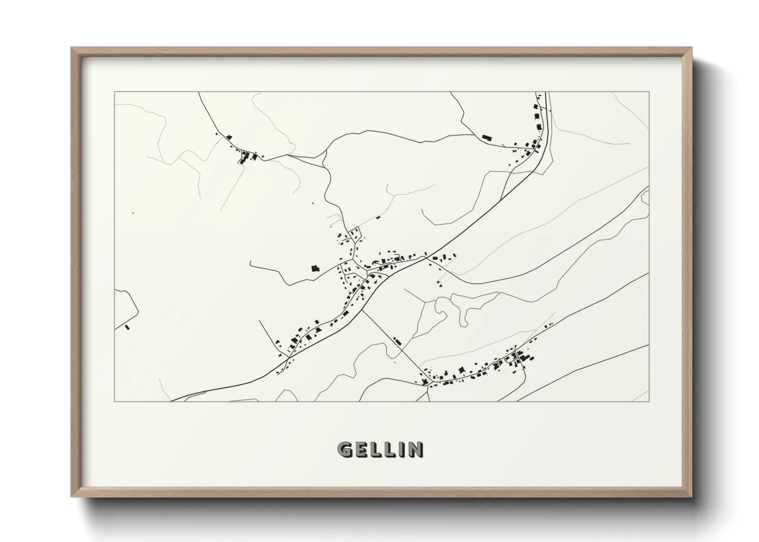 Une affiche de carte sur Gellin