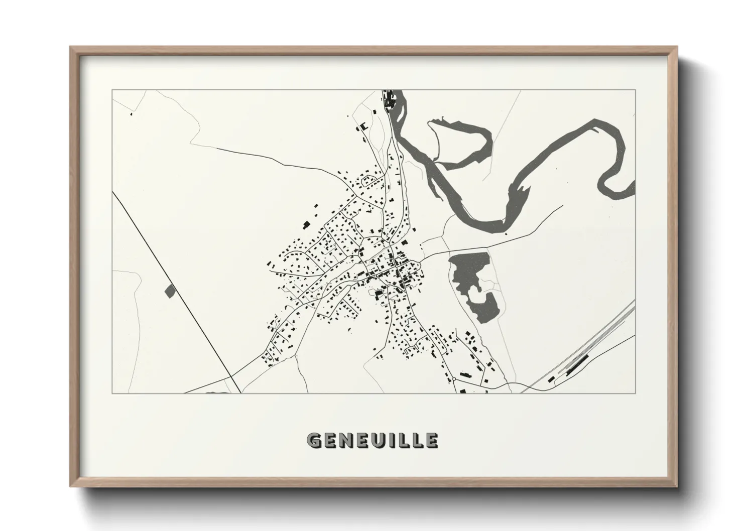 Une affiche de carte sur Geneuille
