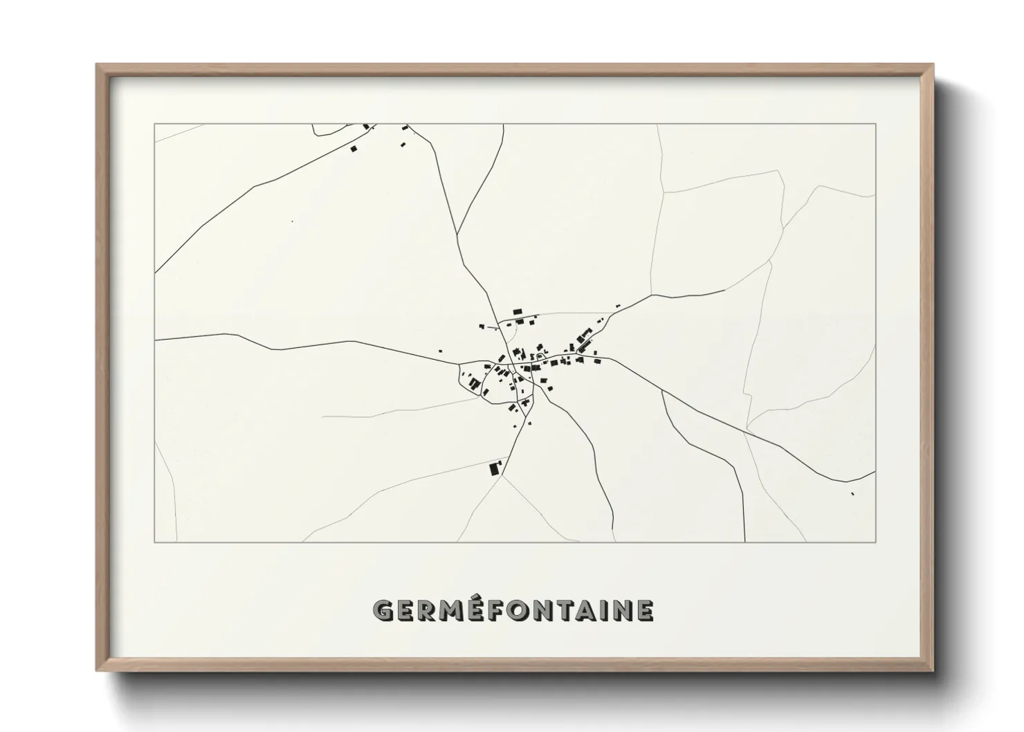 Une affiche de carte sur Germéfontaine